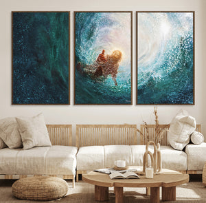 Powerful Jesus Canvas Print - Hand of Salvation,