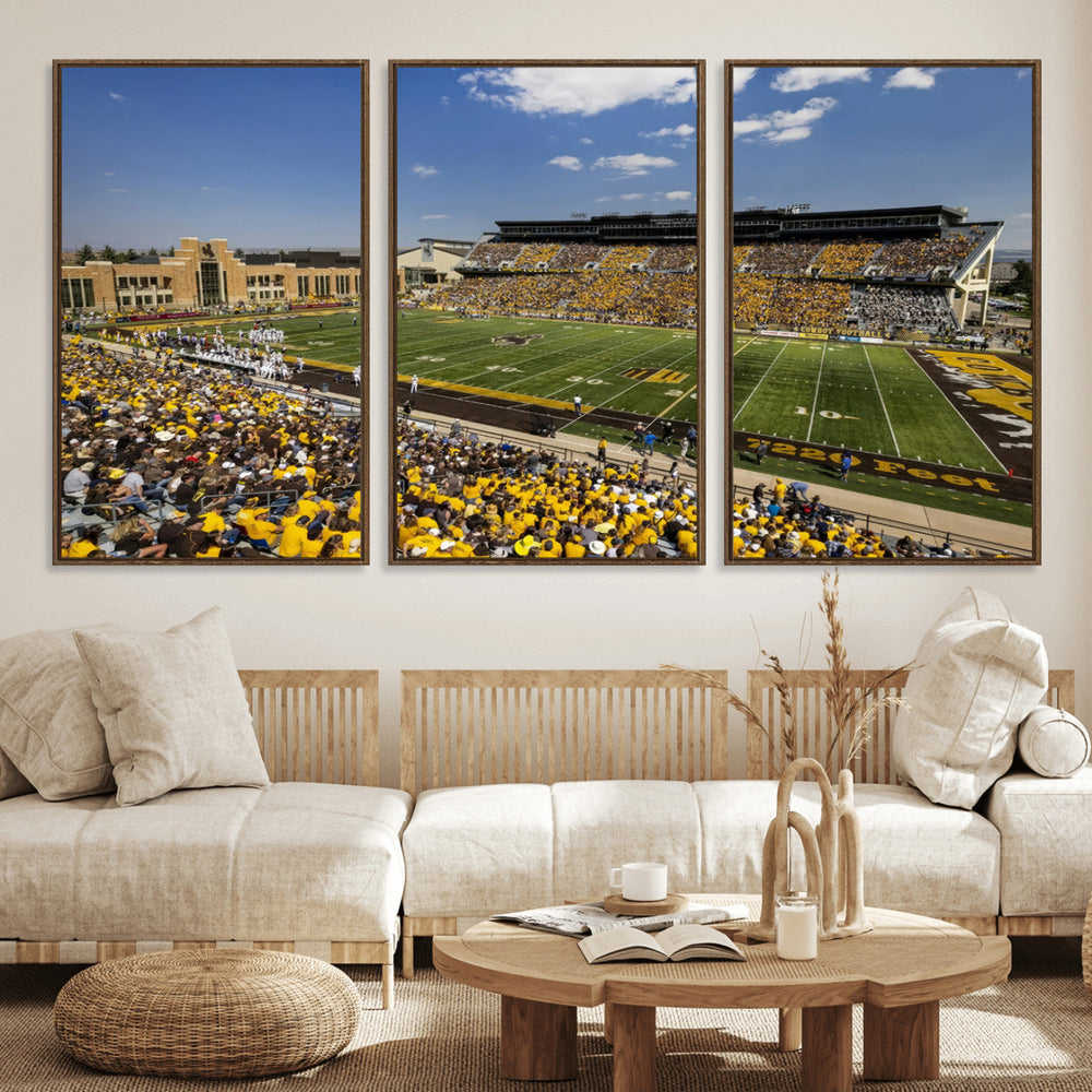 University of Wyoming Cowboys Football Team Print - Laramie