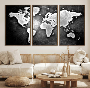 World Map Wall Art Canvas Print – Framed Wall Art for