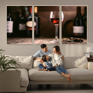 Red Wine and Bottle Canvas Print