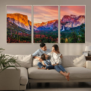 Yosemite Nal Park Wall Art Landscape Canvas Print El Capitan