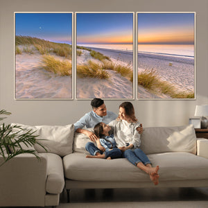 Sunrise On The Beach Wall Art Canvas Print