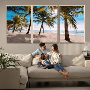 Palm Beach Tropical Island Wall Art Canvas Print