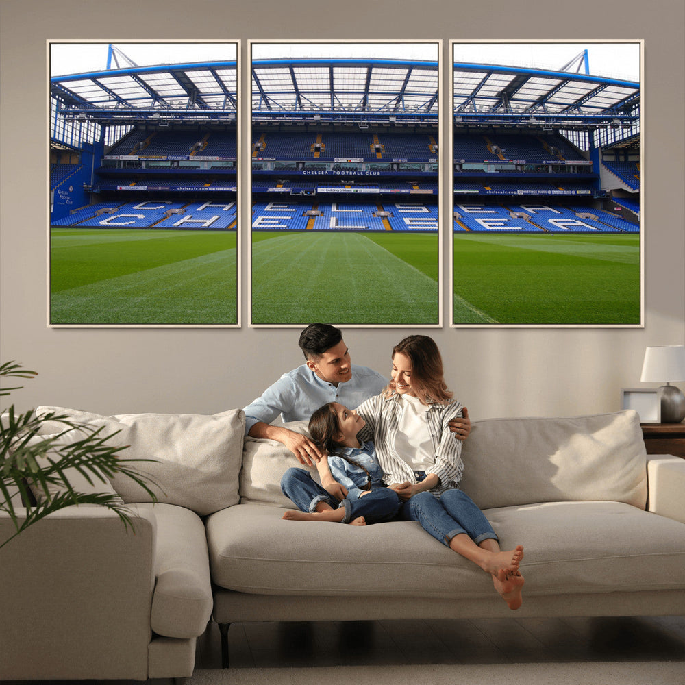 Chelsea FC Soccer Team Print - Stamford Bridge Stadium Wall