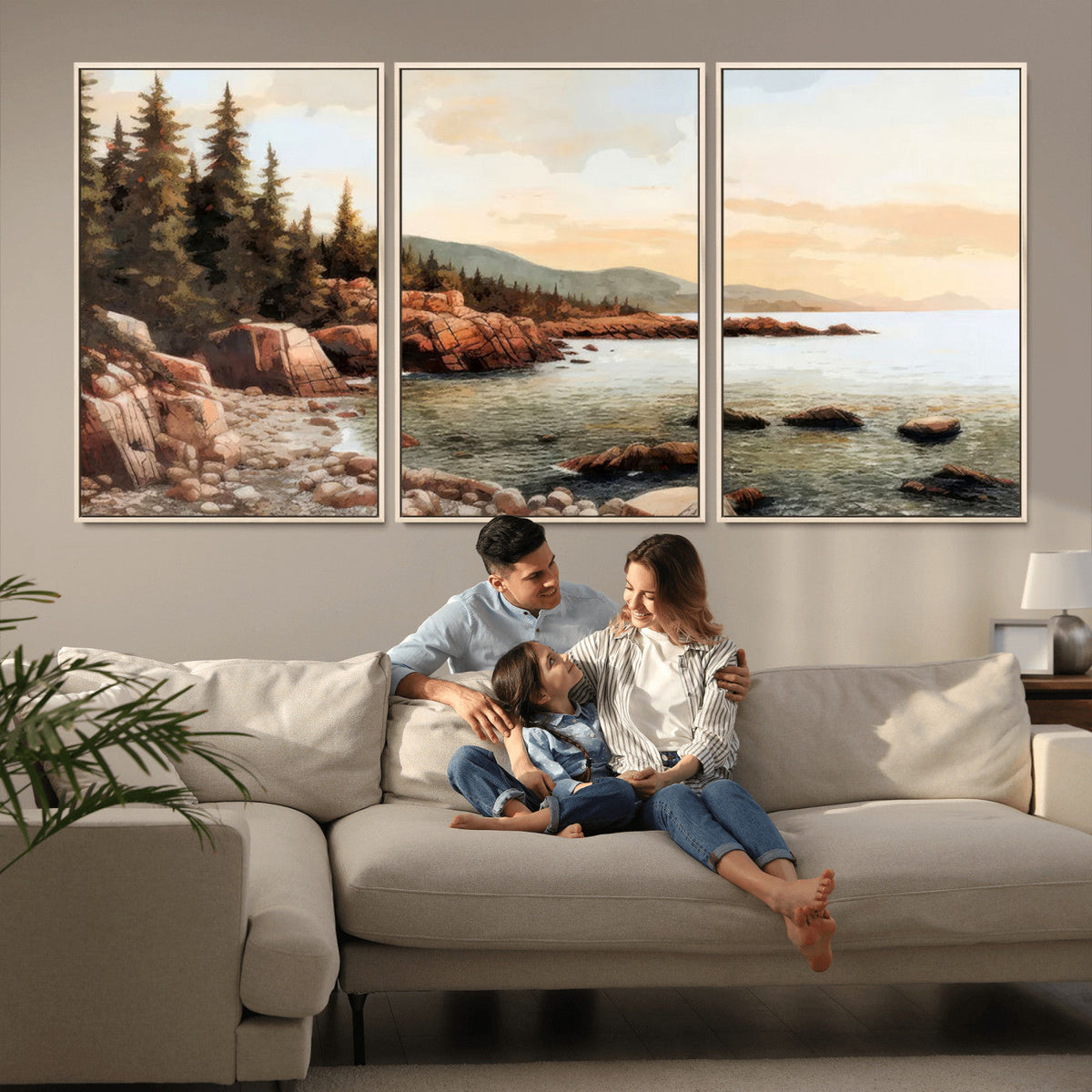 Serene Coastal View of Acadia National Park Wall Art -