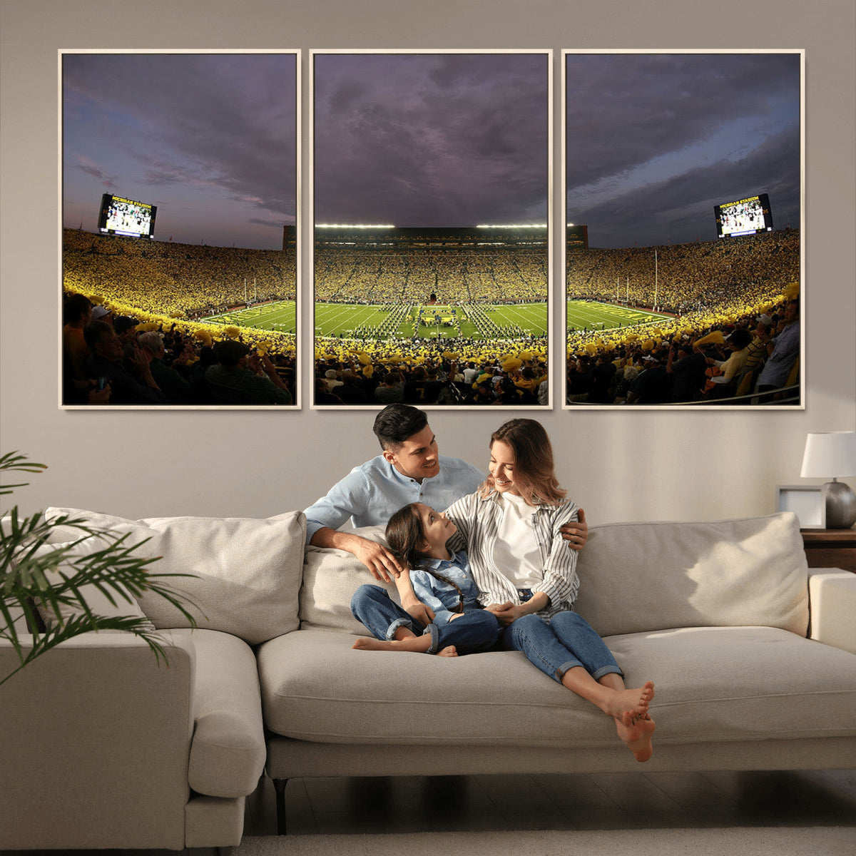 Michigan Wolverines Print - Michigan Stadium Wall Art Canvas