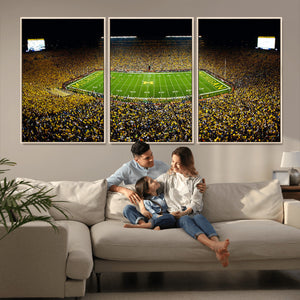 Stadium in Michigan Wall Art Canvas Print, Framed American