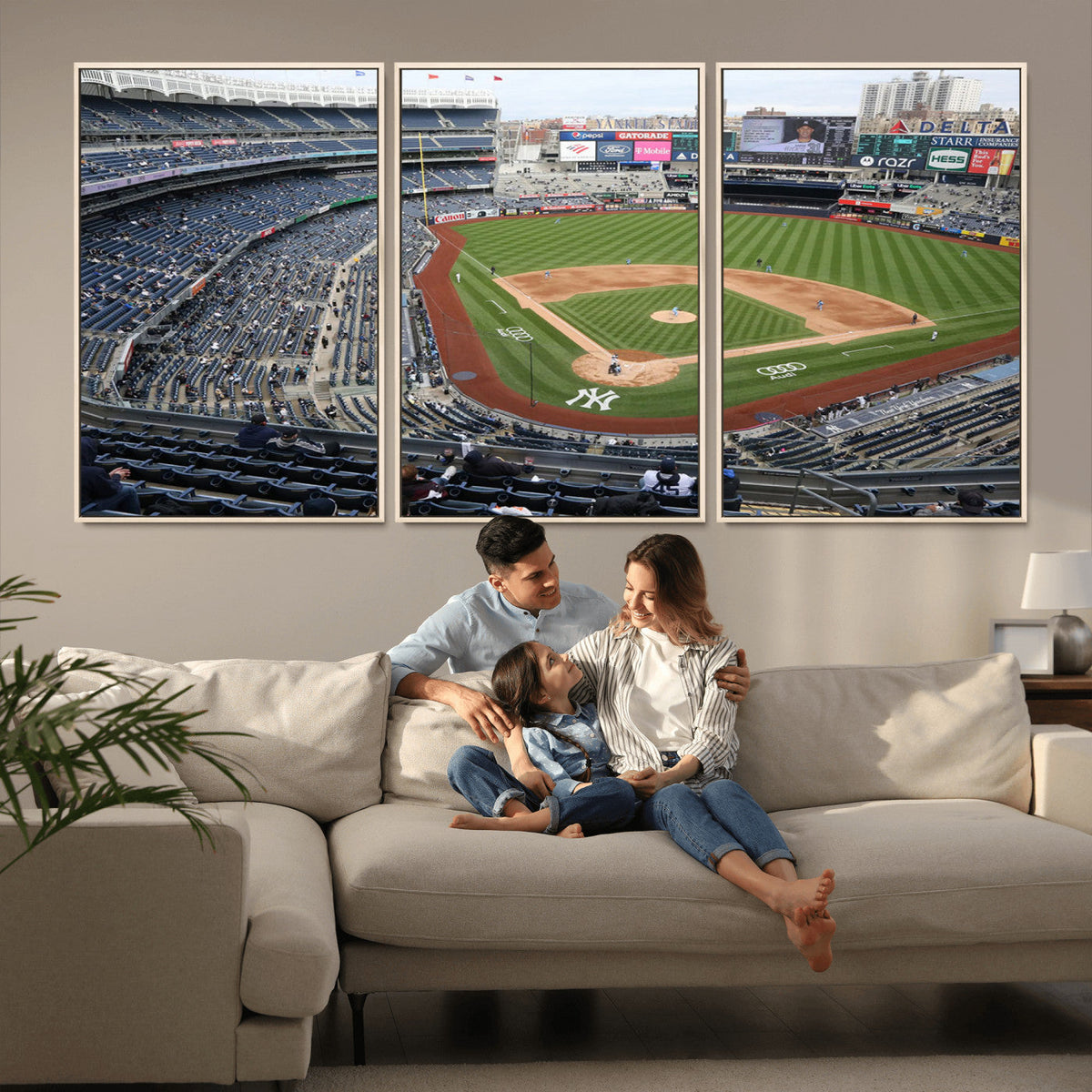 New York Yankees Baseball Team Print - Yankee Stadium Wall