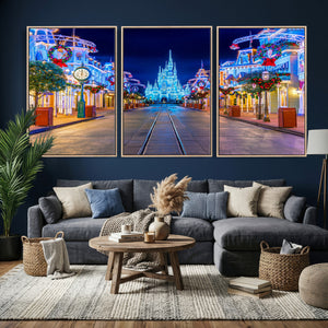 Disney Wall Art | Castle Large Wall Art Disney Magic Kingdom
