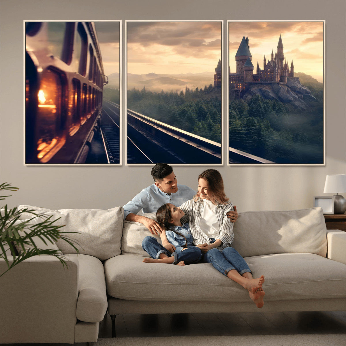 Harry Castle Wall Art Canvas Print, Wizard School Wall Art
