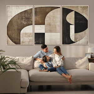 Wabi Sabi Abstract Wall Art | Geometric Modern Minimalist
