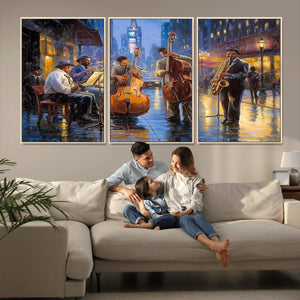 Colorful Jazz Wall Art - African American Music Canvas Print