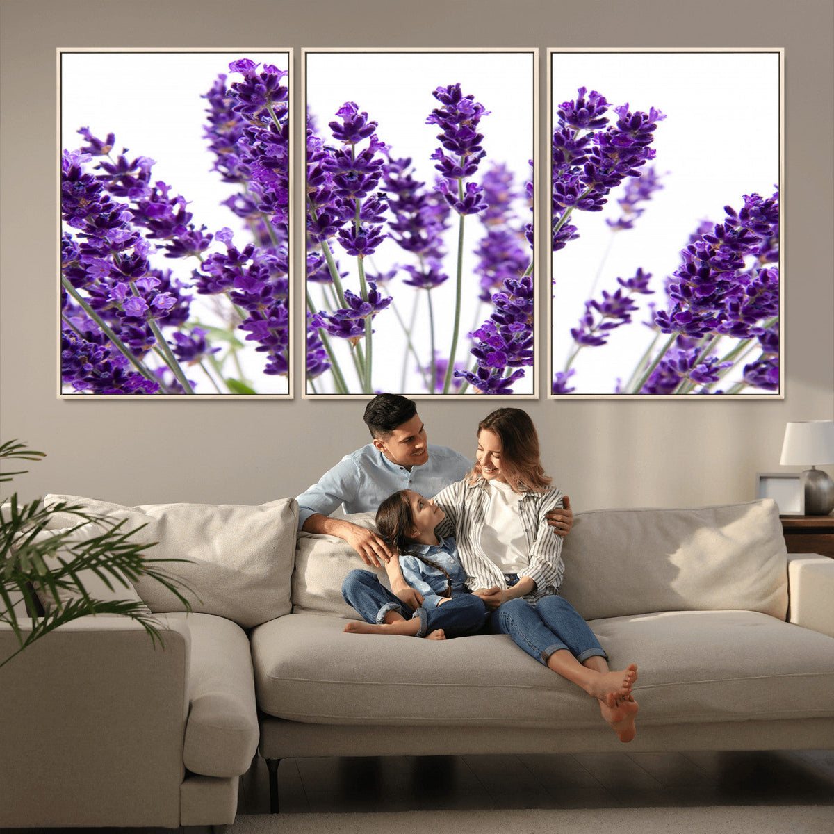 Lavender Flower Wall Art Canvas Print