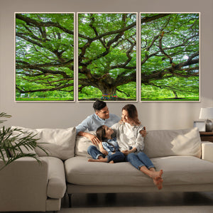 Oak Tree Wall Art Print, Forest Canvas Wall Art for Home and
