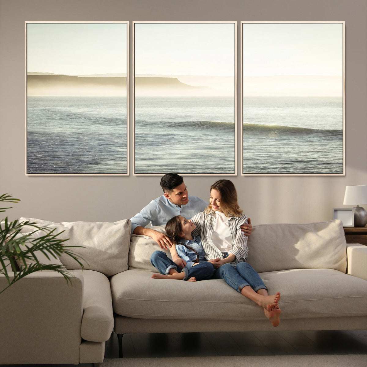 Coastal Cliffs Wall Art Canvas Print – Misty Ocean Seascape