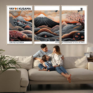 Yayoi Kusama Wall Art Canvas Print – Framed Japanese Dot Art