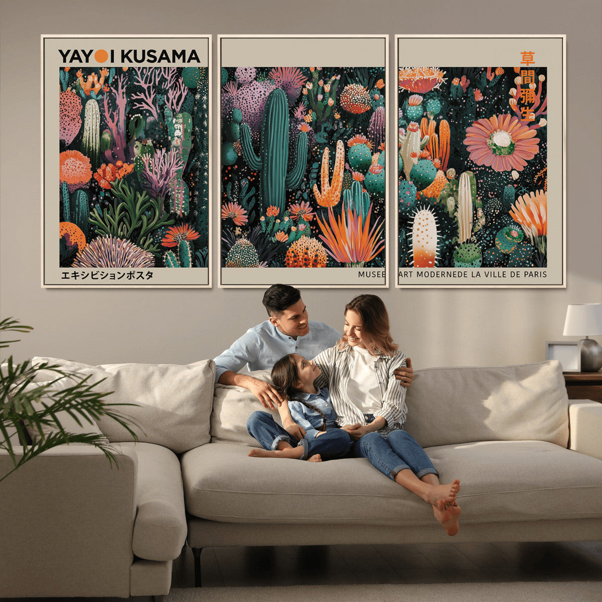 Yayoi Kusama Art Print Canvas – Abstract Mount Fuji Japanese