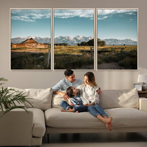 Rustic Farmhouse Wall Art Canvas Print – Teton Range Mormon