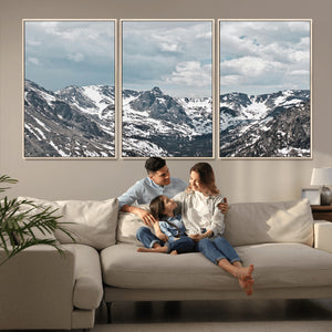 Snowy Peaks Wall Art Canvas Print – Alpine Wilderness