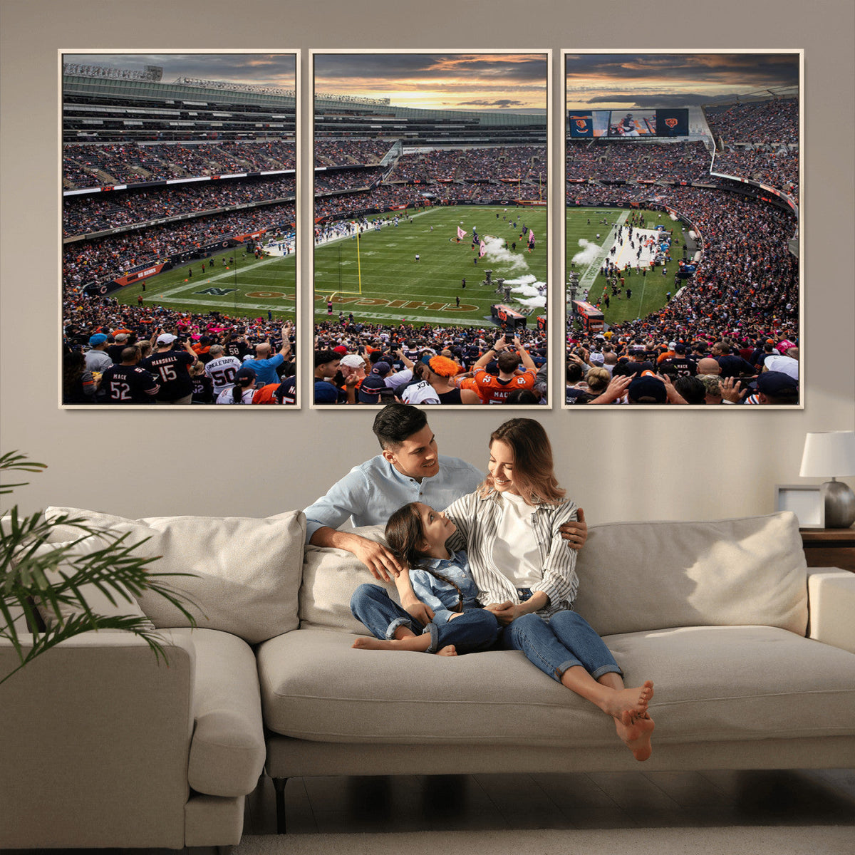 Chicago Bears Soldiers Field Wall Art Canvas Print – Framed