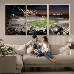 Penn State Stadium Wall Art – White Out Football Game Canvas