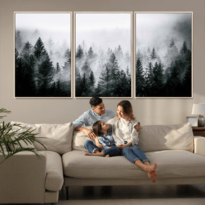 Grizzly Bear Wall Art Canvas Print – Framed Rustic Lodge Art