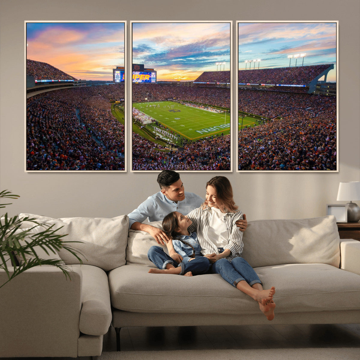 Jordan-Hare Stadium Wall Art Canvas Print, Football Stadium