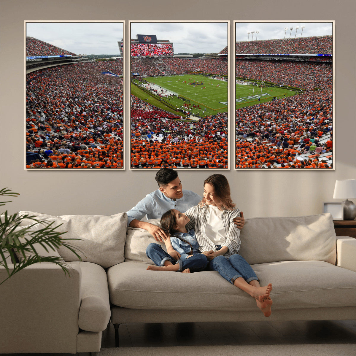 Jordan-Hare Stadium Wall Art Canvas Print, College Sports