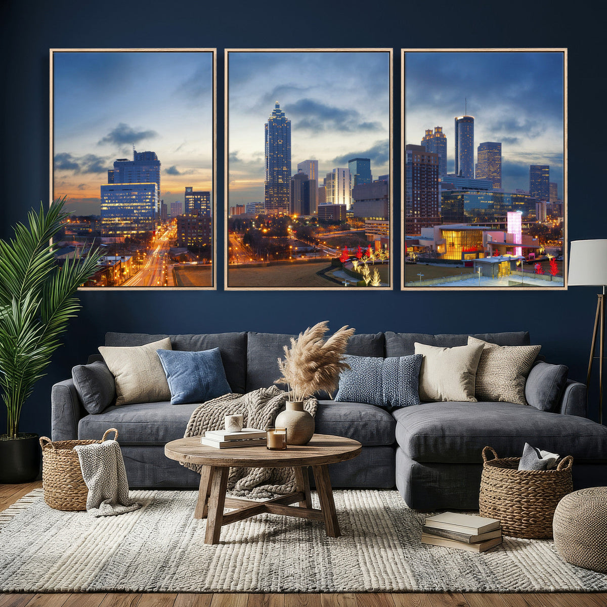 Atlanta Skyline Wall Art Canvas Print, Atlanta Downtown