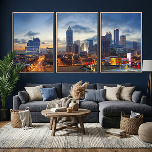 Atlanta Skyline Wall Art Canvas Print, Atlanta Downtown