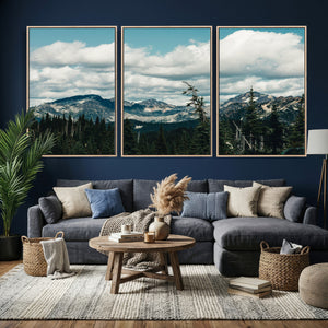 Mountain Forest Wall Art Canvas Print, Alpine Pine Tree