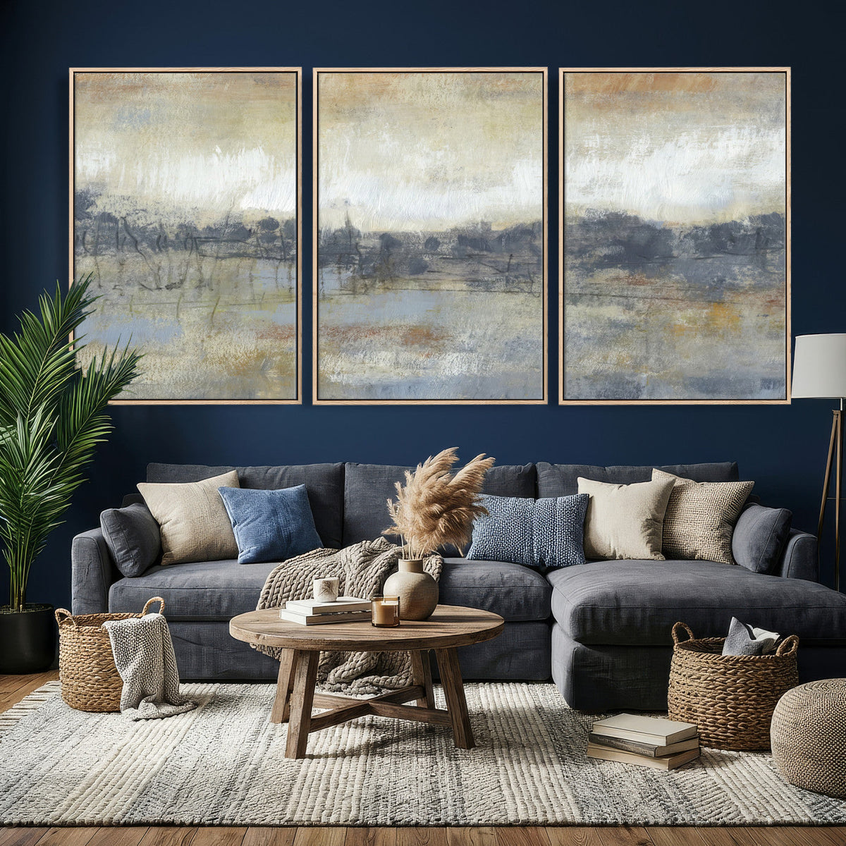 Abstract Neutral Landscape Painting Wall Art