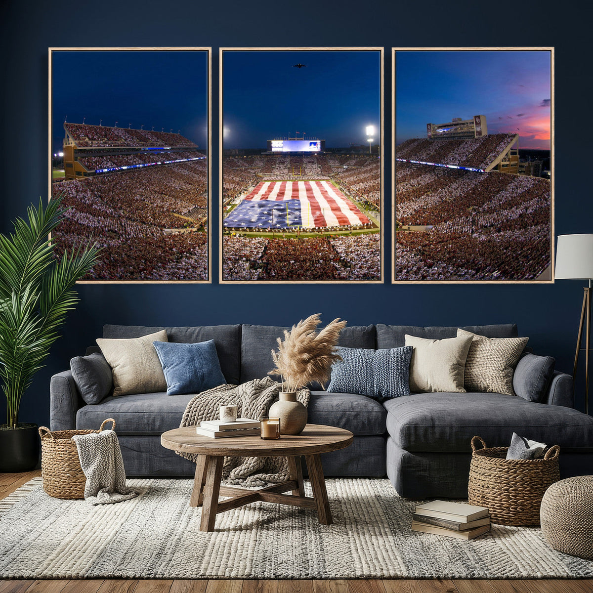 Oklahoma Sooners Memorial Stadium Wall Art Canvas Print,