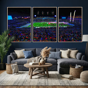 Ole Miss Rebels Vaught Hemingway Stadium Wall Art Canvas