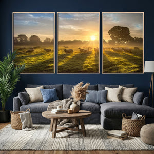 Sheep Wall Art Canvas Print – Rural Farm Animal Artwork