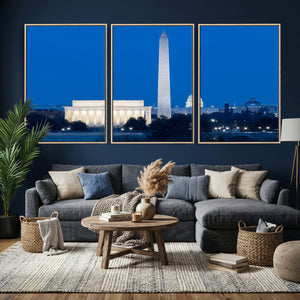Washington DC Skyline Wall Art Canvas Print – Lincoln