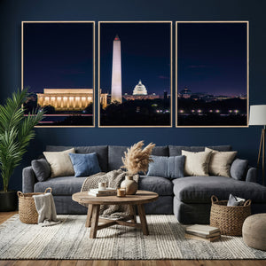 Washington White House Skyline Wall Art Canvas Print –