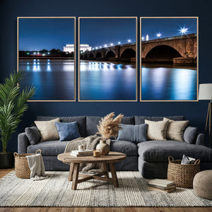 Washington DC Wall Art Canvas Print – Lincoln Memorial Night