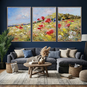 Abstract Mountain Landscape Wall Art Canvas Print – Textured