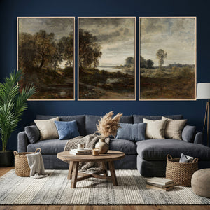 Adolf Dressler Landscape of the Oder River Wall Art Canvas