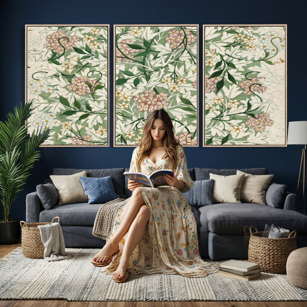 William Morris Jasmine 1872 Canvas Wall Art — Arts and