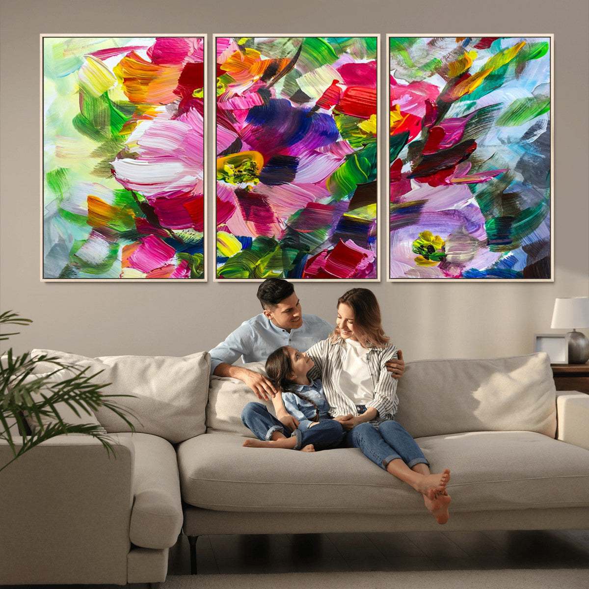 Oil Flower Abstract Canvas Print