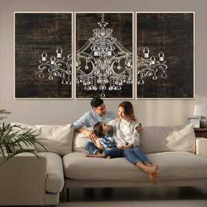Rustic Chandelier Canvas Print