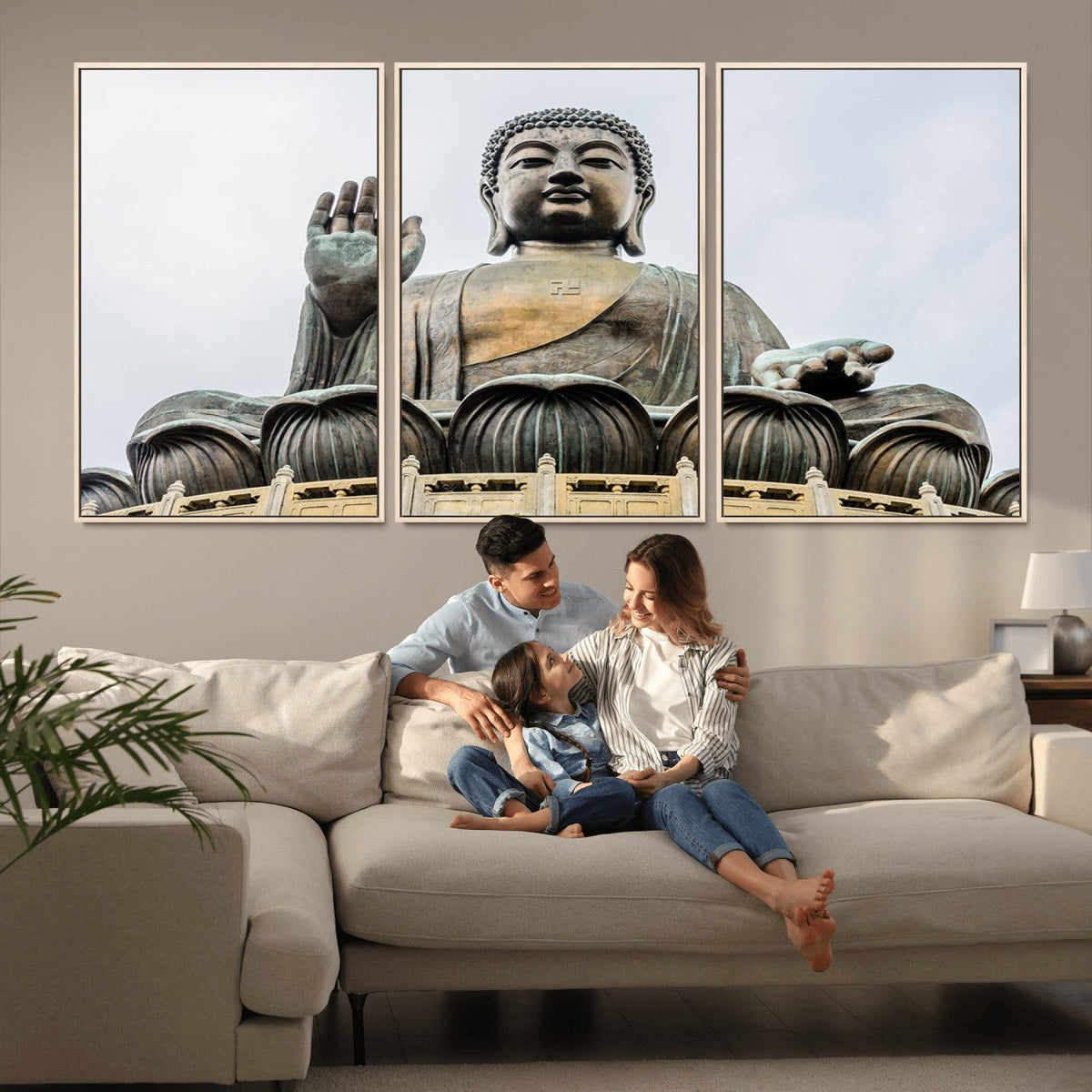 Buddha Statue Wall Art Canvas Print