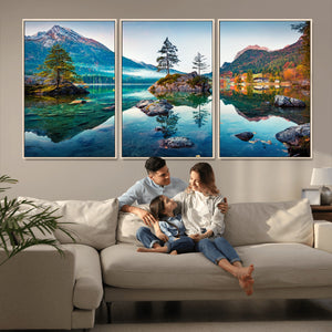 Crystal Clear Lake Wall Art | Mountains Wall Art Canvas | 3