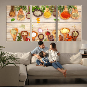 Kitchen Spice on the Table Wall Art, Kitchen Spice Wall Art