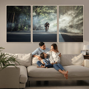 Cycling Road Bike in the Morning, Cycling Road Bike Canvas