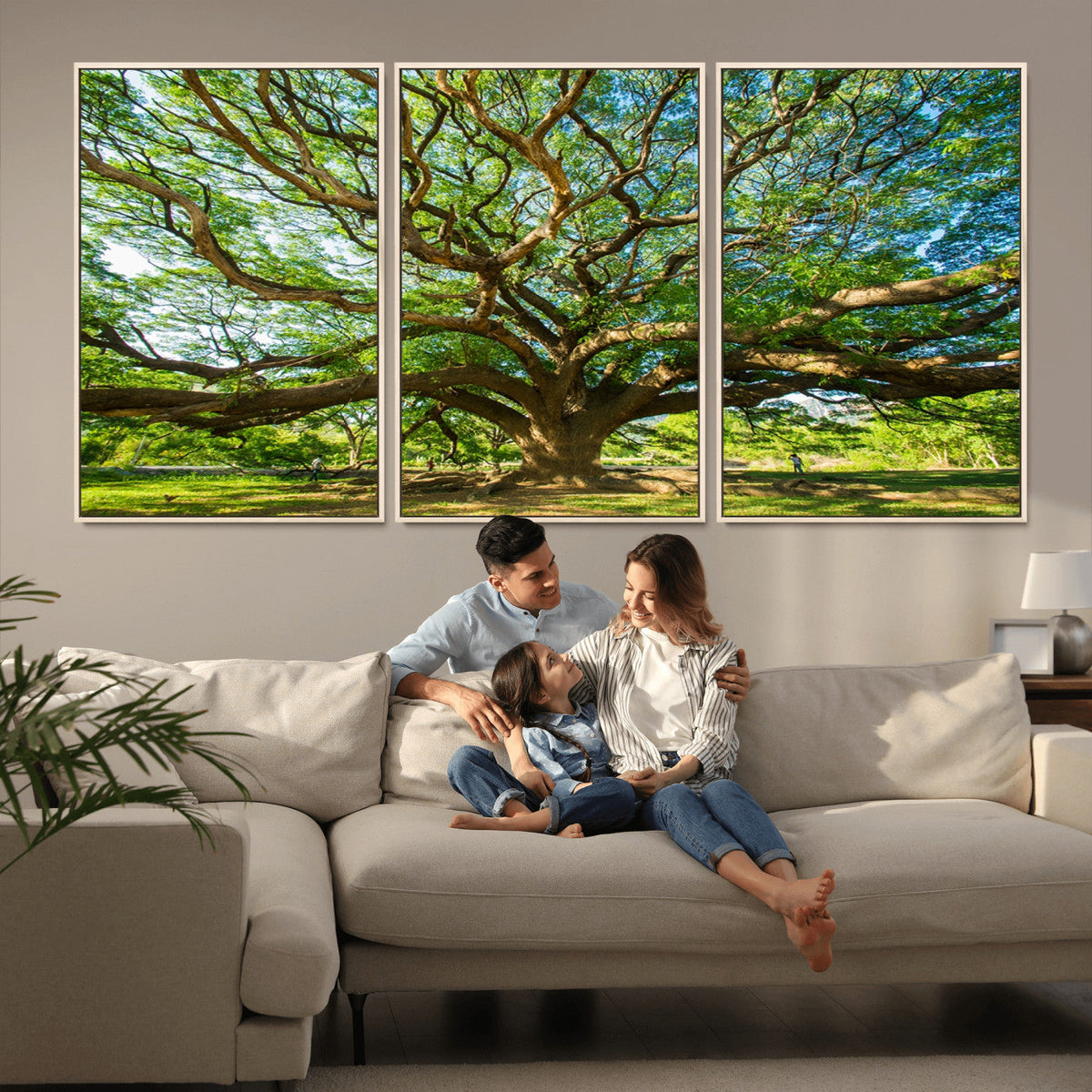 Majestic Oak Tree Wall Art – Serene Nature Canvas Print with