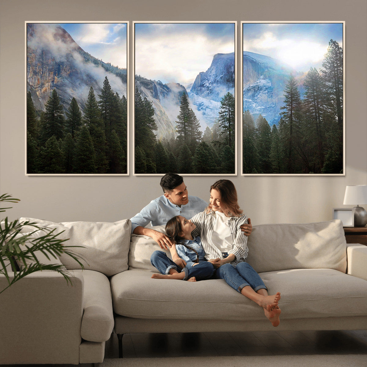 Half Dome Yosemite Calinia Wall Art Canvas Print El Capitan