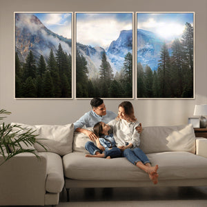 Half Dome Yosemite Calinia Wall Art Canvas Print El Capitan